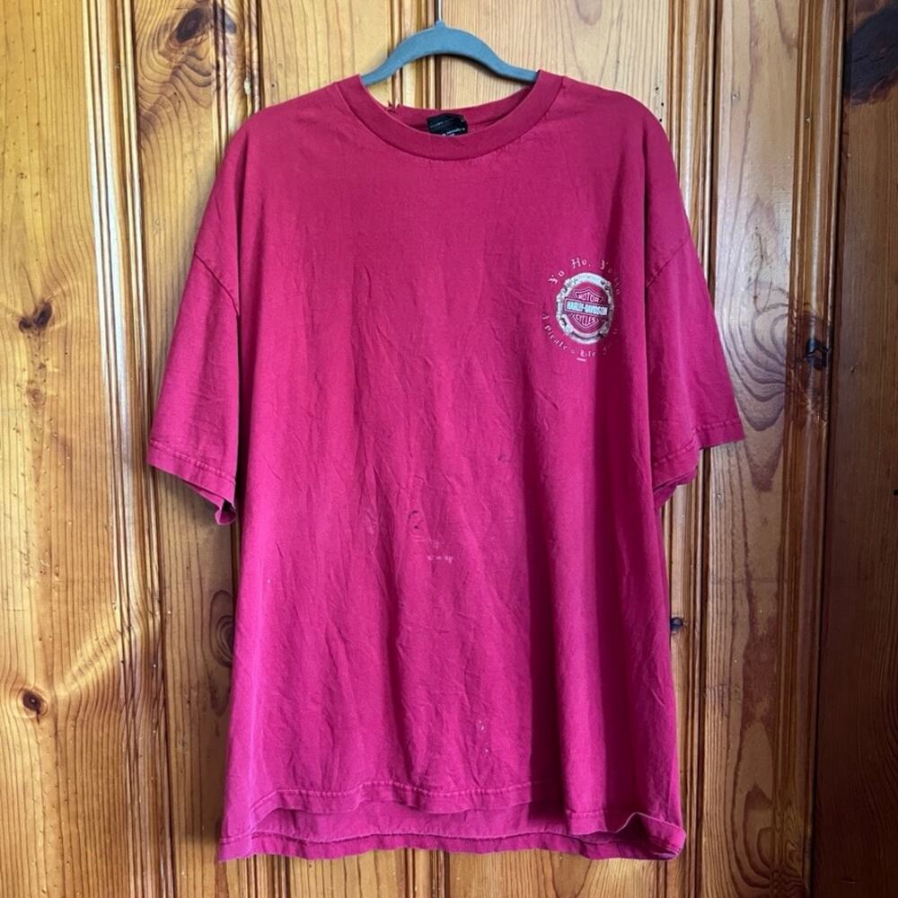 Harley-Davidson XL Biker T-Shirt Red Regular